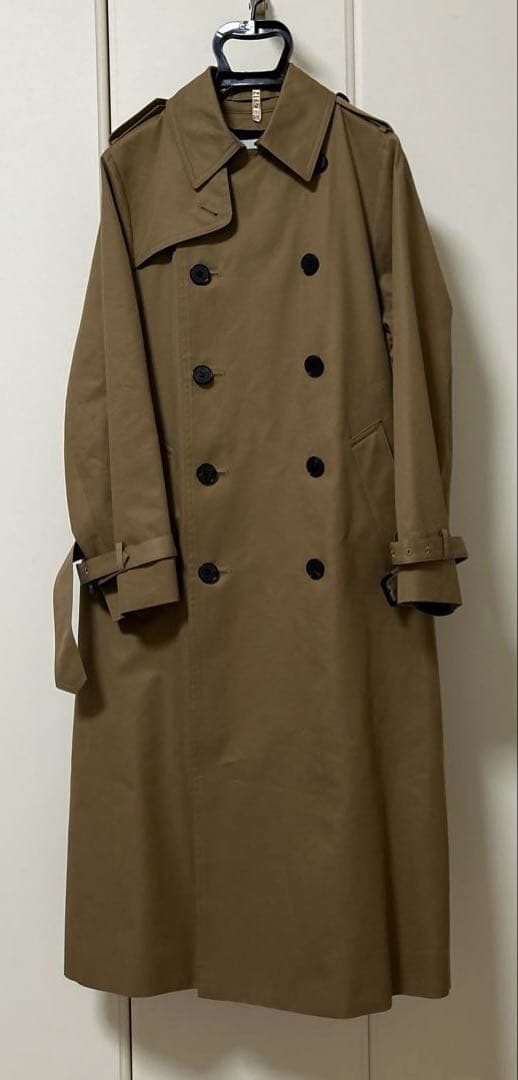 ハイクベージュ レギュラーフィットトレンチコート 1