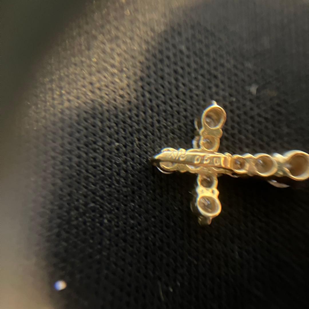 K18 クロスペンダントトップ　ダイヤモンド