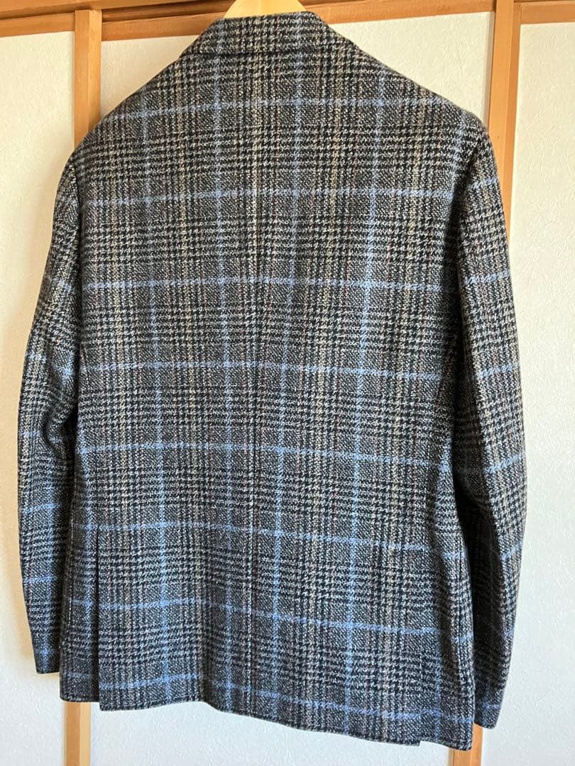 LARDINIウィンドウペンテーラードジャケット　52