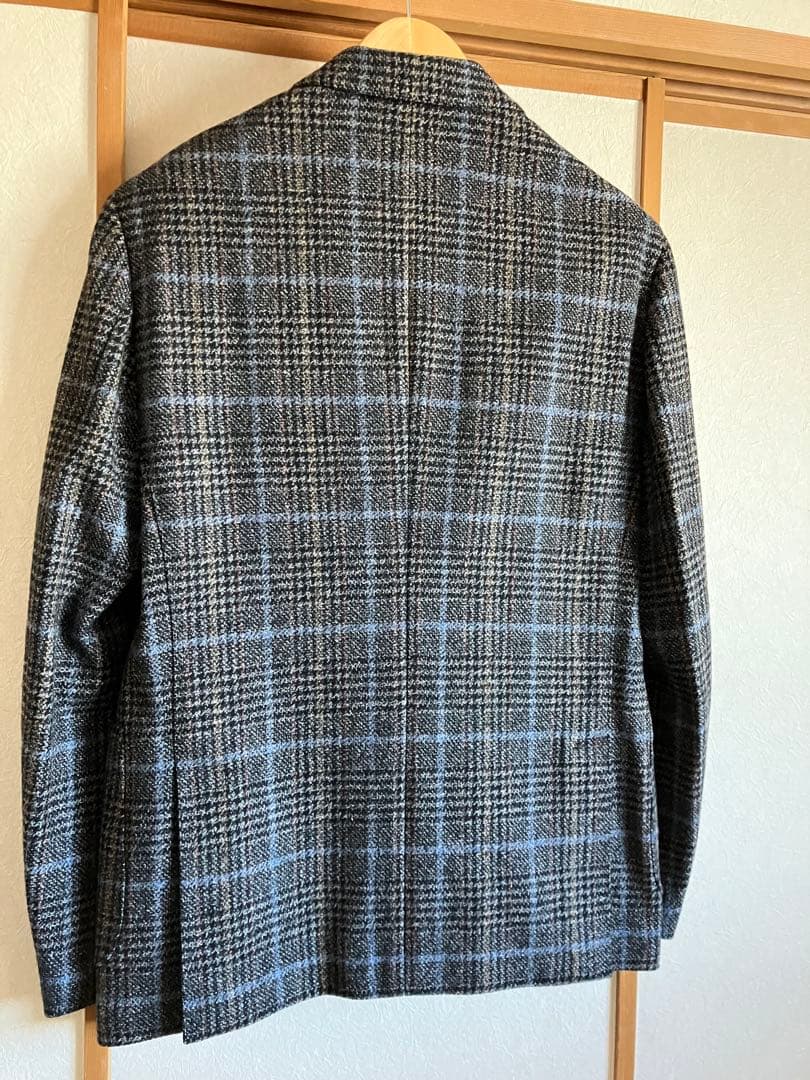 LARDINIウィンドウペンテーラードジャケット　52