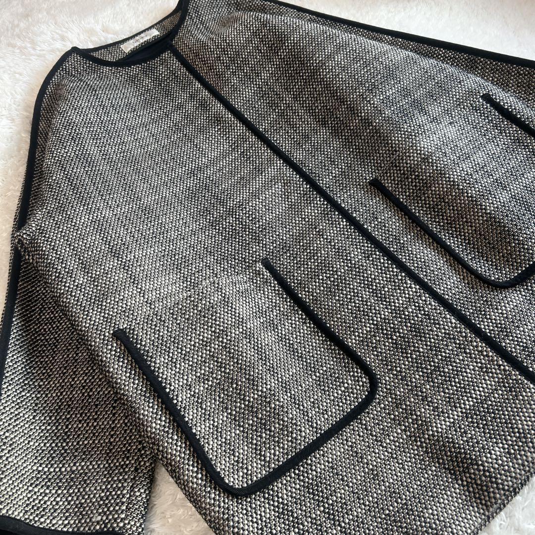 【美品】feerique フィーリックダンボールボンディングツィードコートXL