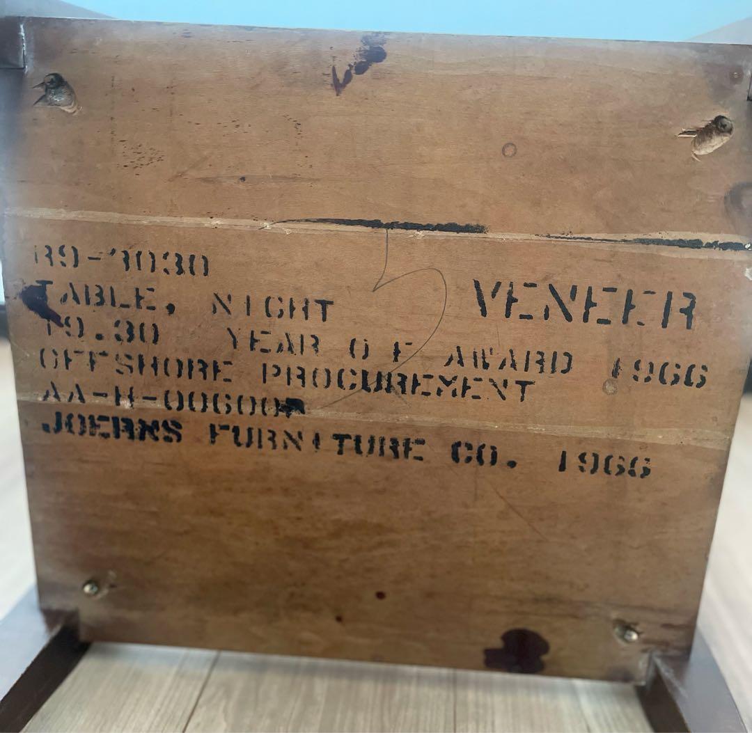 米軍　US ヴィンテージ　ミリタリー　ベッドサイドテーブル　チェスト