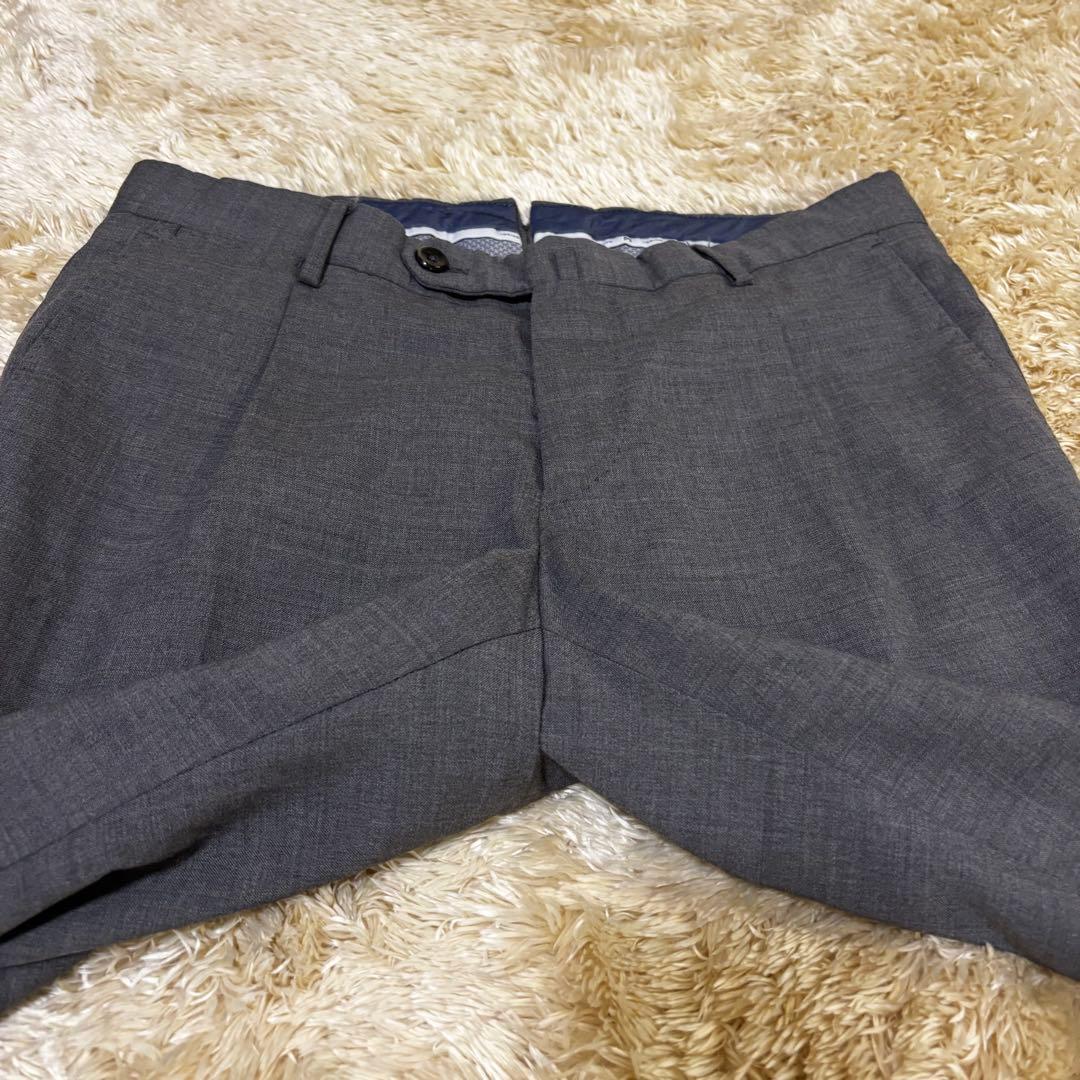 PT TORINO ワンプリーツストレッチサマーウールスラックス 44