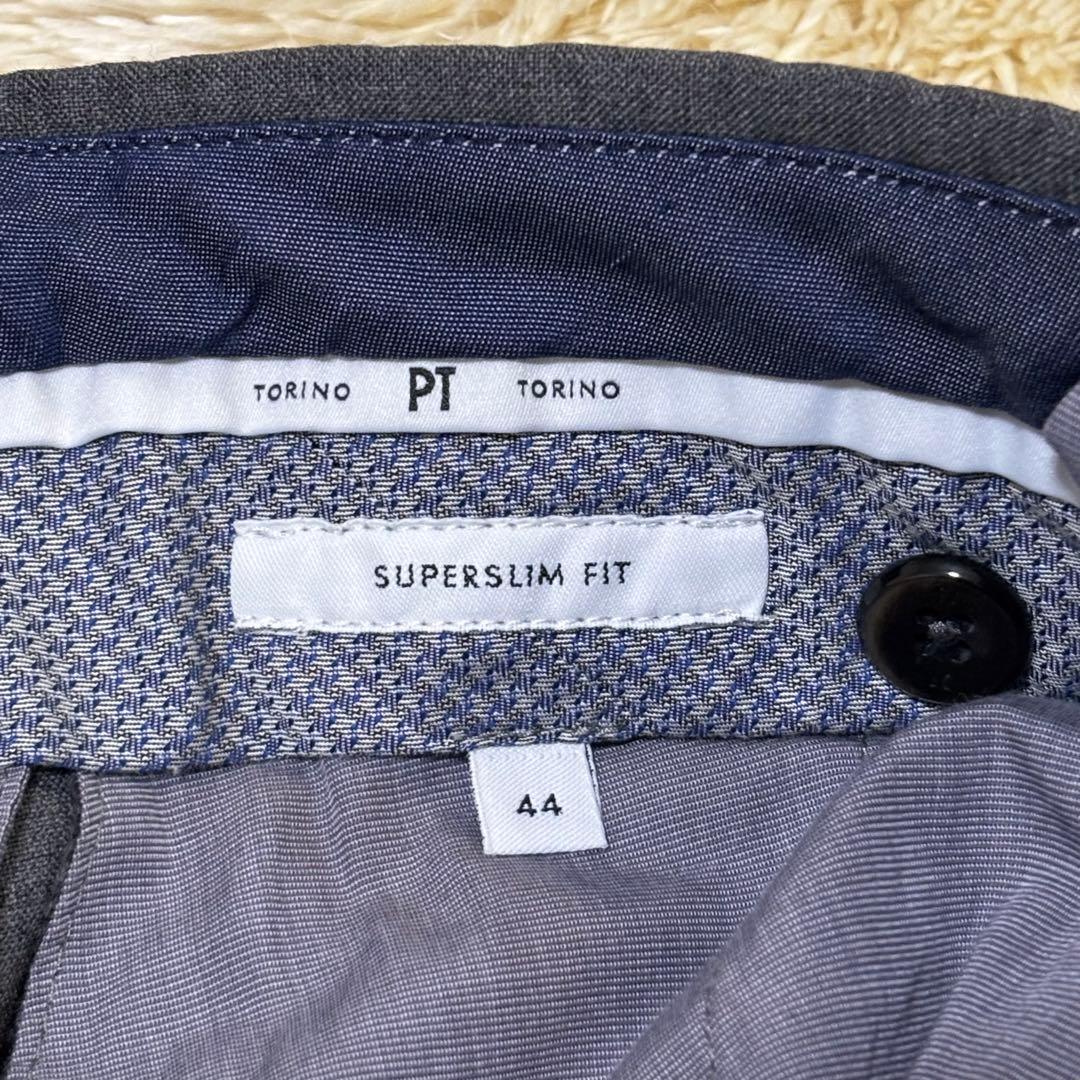 PT TORINO ワンプリーツストレッチサマーウールスラックス 44
