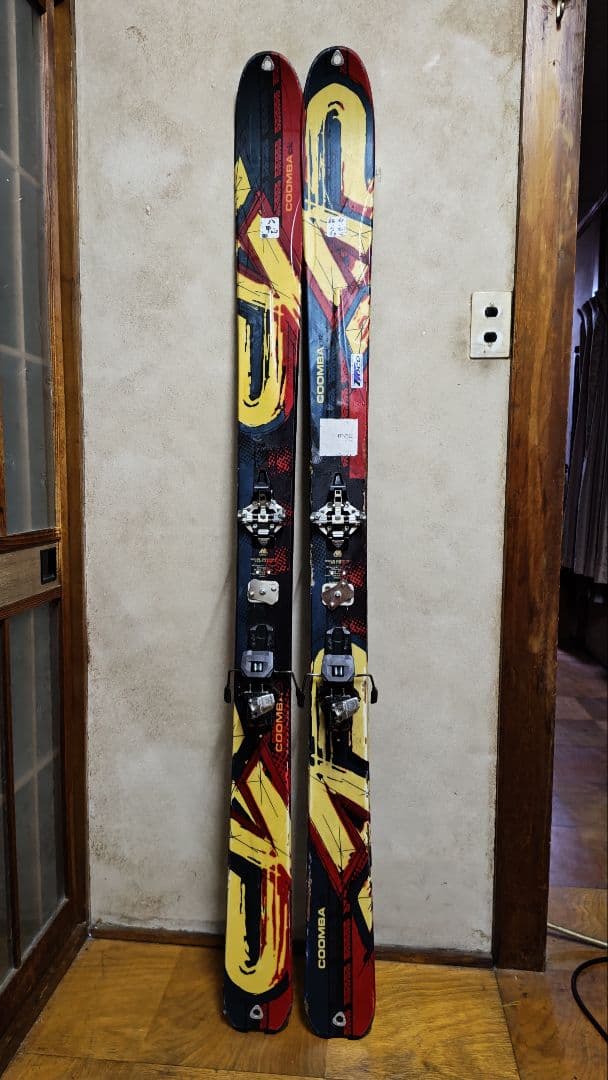 K2 COOMBA山 スキー 黒/赤/黄 ビンディング付き