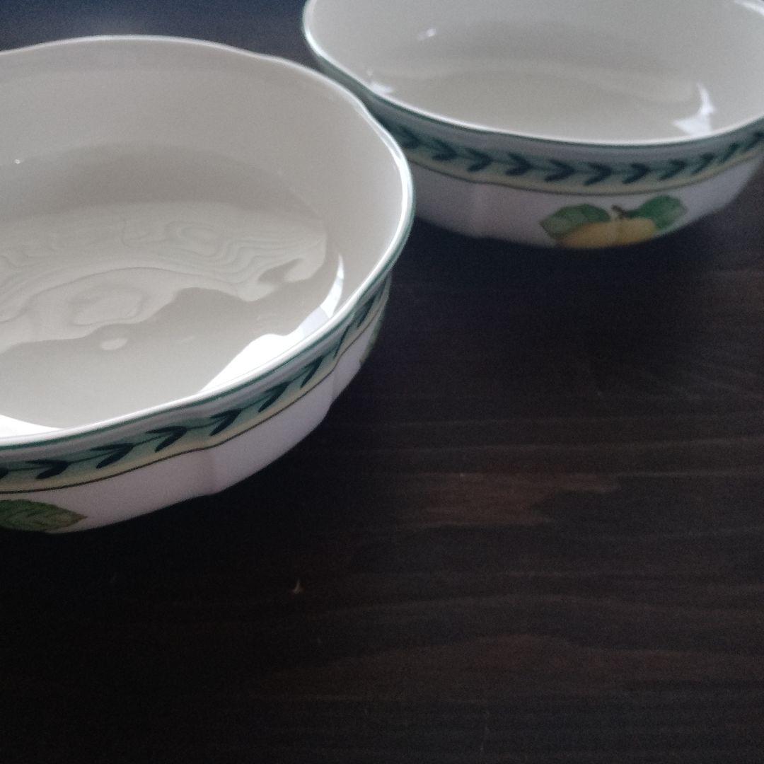 ビレロイ&ボッホ　フレンチガーデン　浅型ボウル　2個セット ドイツ食器