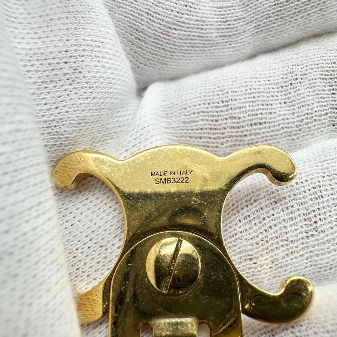 【美品】 CELINE セリーヌ ヘアクリップ トリオンフ ピン ゴールド