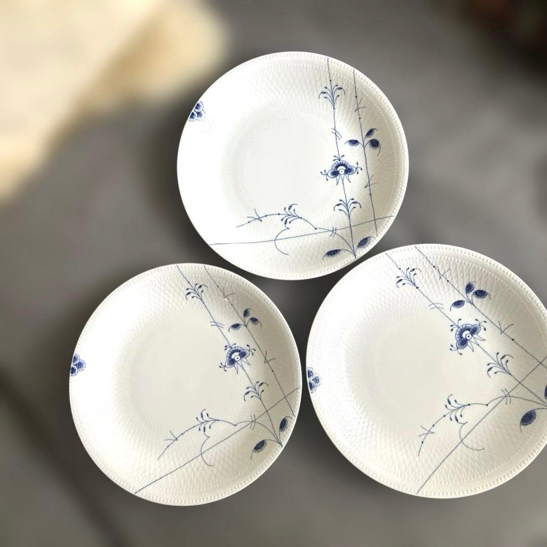 ロイヤルコペンハーゲン　ブルーパルメッテ　26cm プレート　3枚