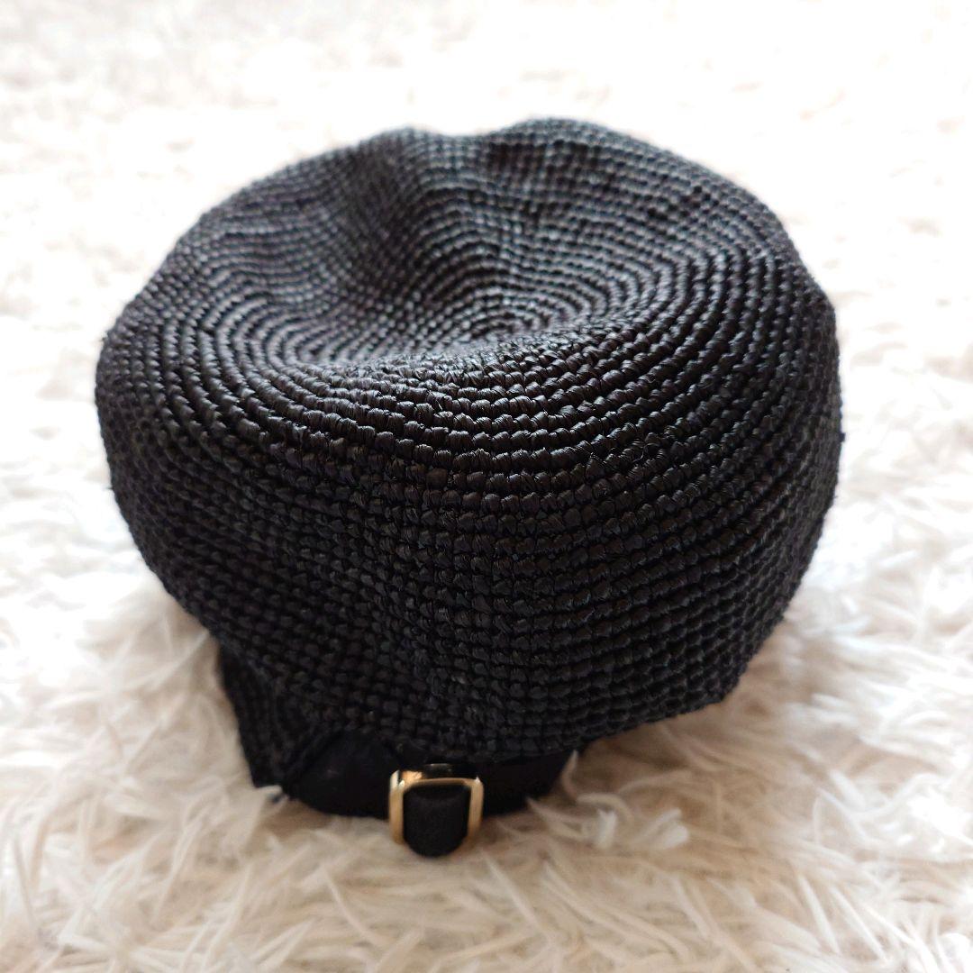 ヘレンカミンスキー　Vivette　ラフィア　麦わら　キャップ　帽子　シルバー