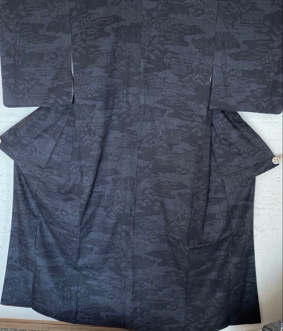 本場結城紬　詰め　100山亀甲　ヴィンテージ