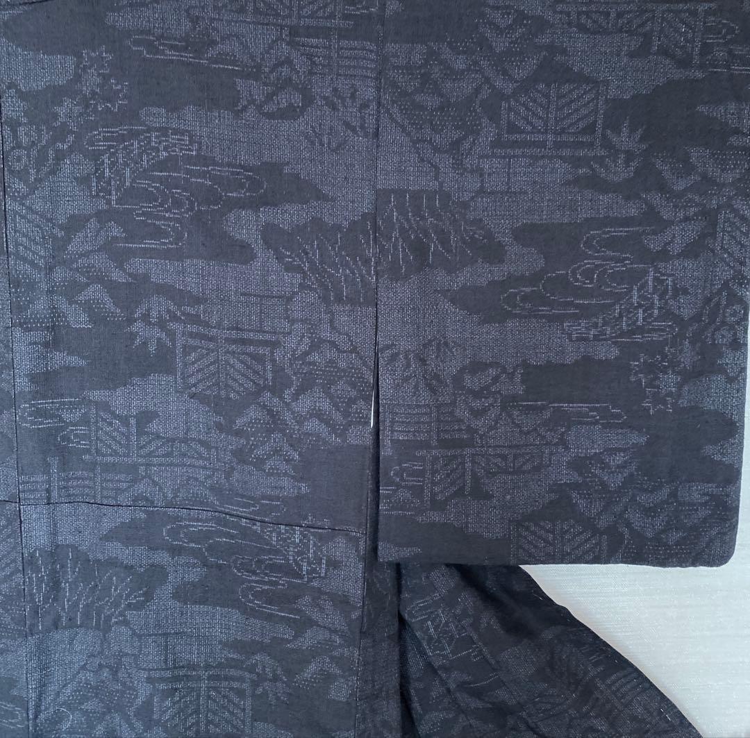 本場結城紬　詰め　100山亀甲　ヴィンテージ