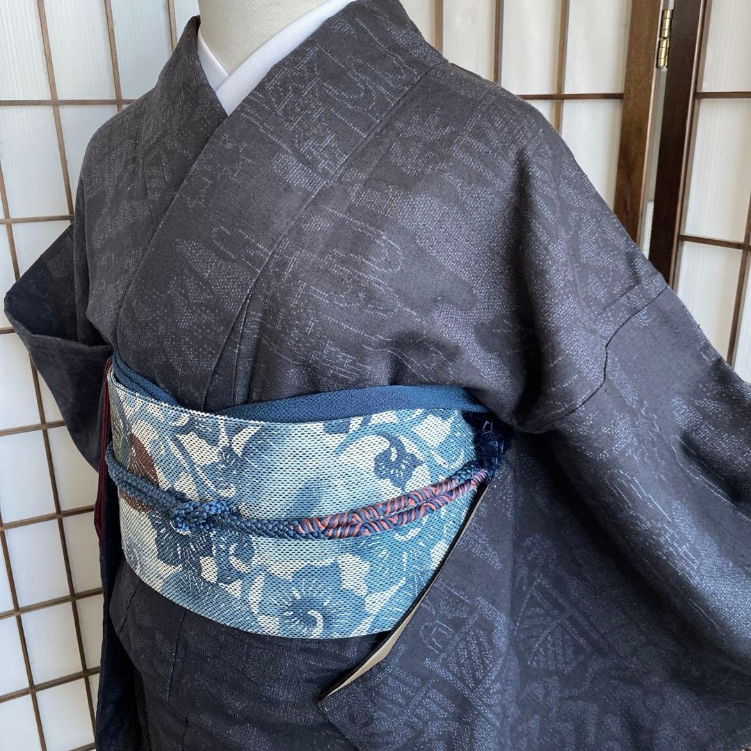 本場結城紬　詰め　100山亀甲　ヴィンテージ