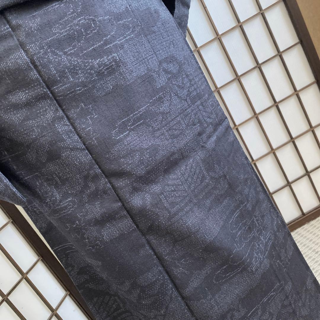 本場結城紬　詰め　100山亀甲　ヴィンテージ