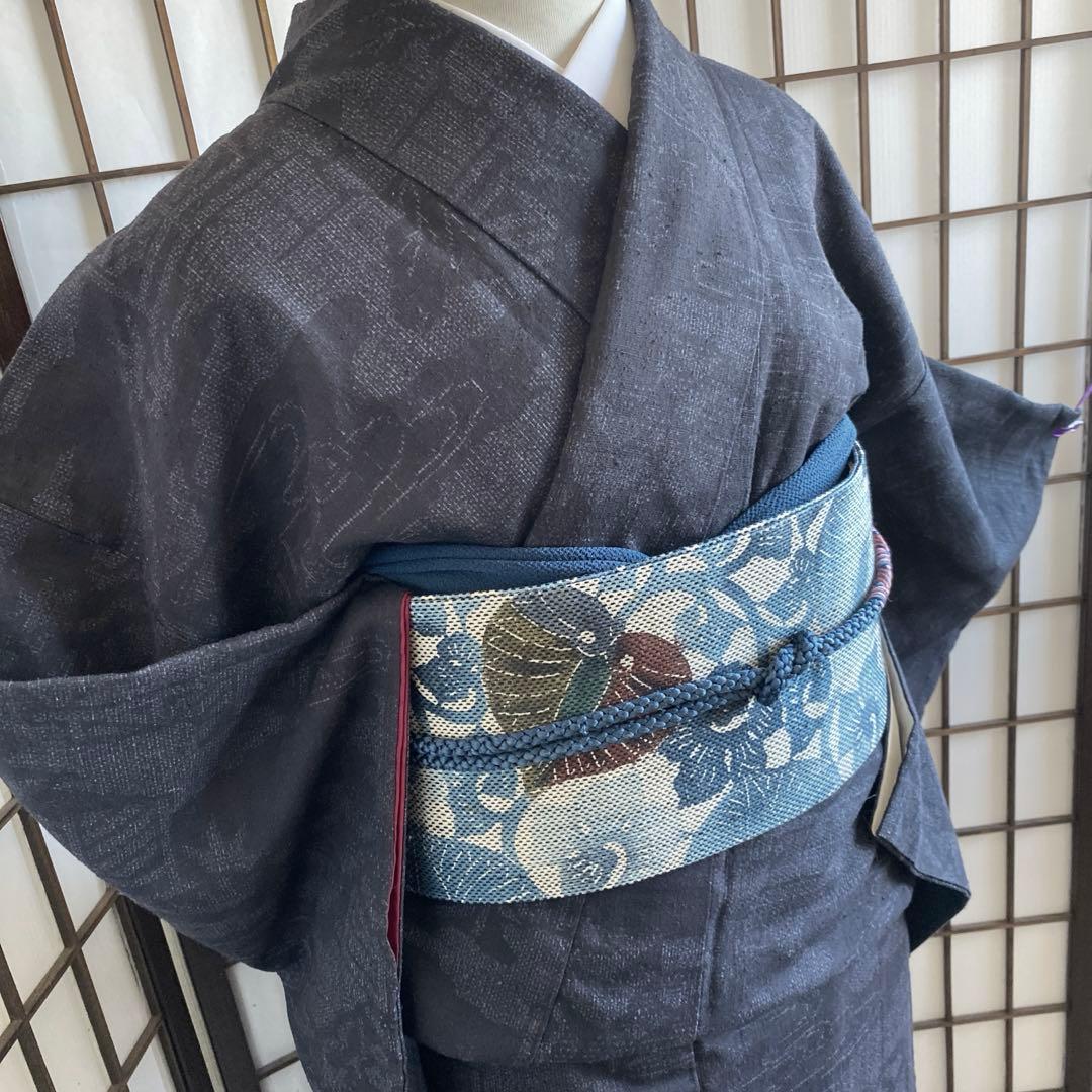 本場結城紬　詰め　100山亀甲　ヴィンテージ