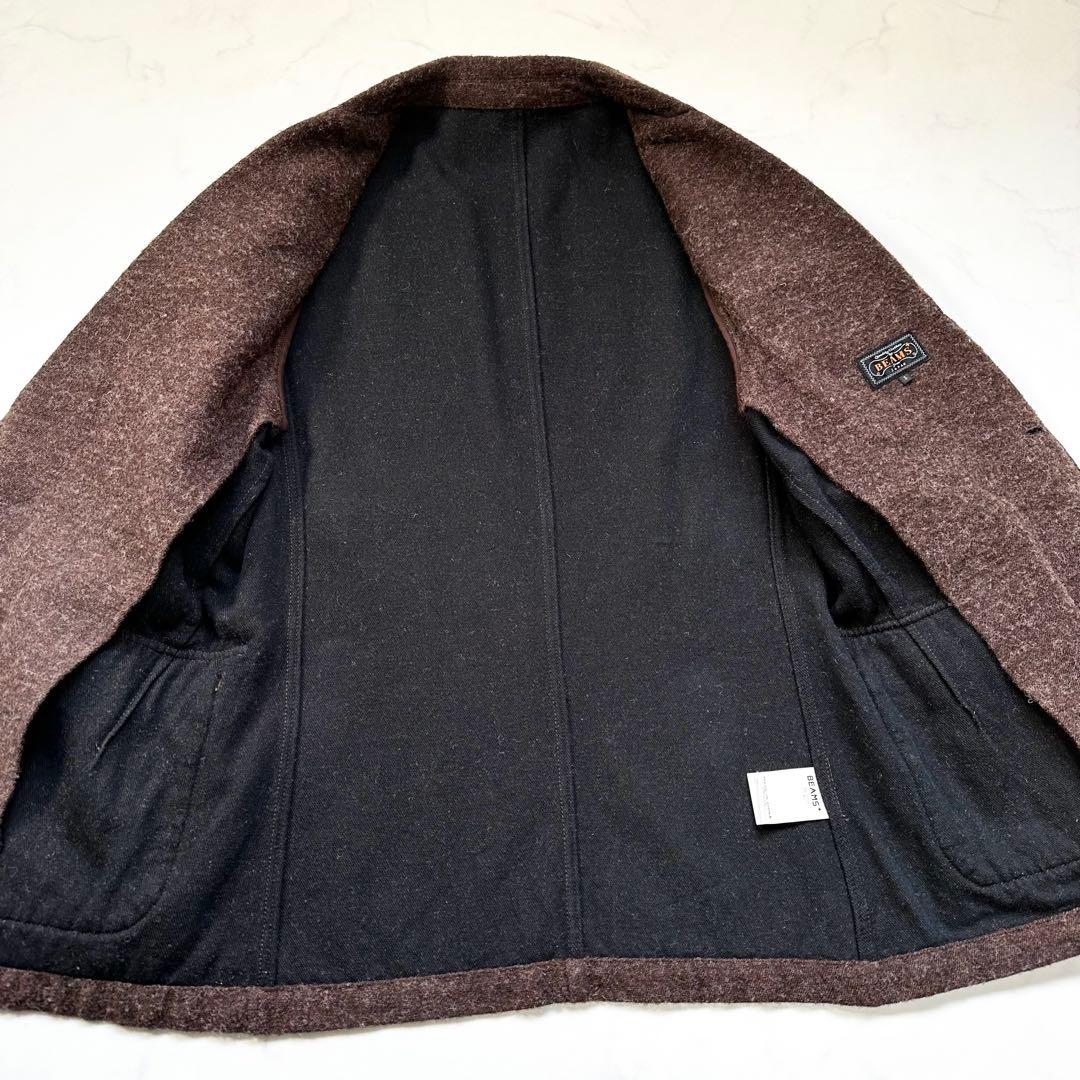 BEAMS＋ ツイードフィールドジャケット メンズ 秋冬 ダークブラウン S