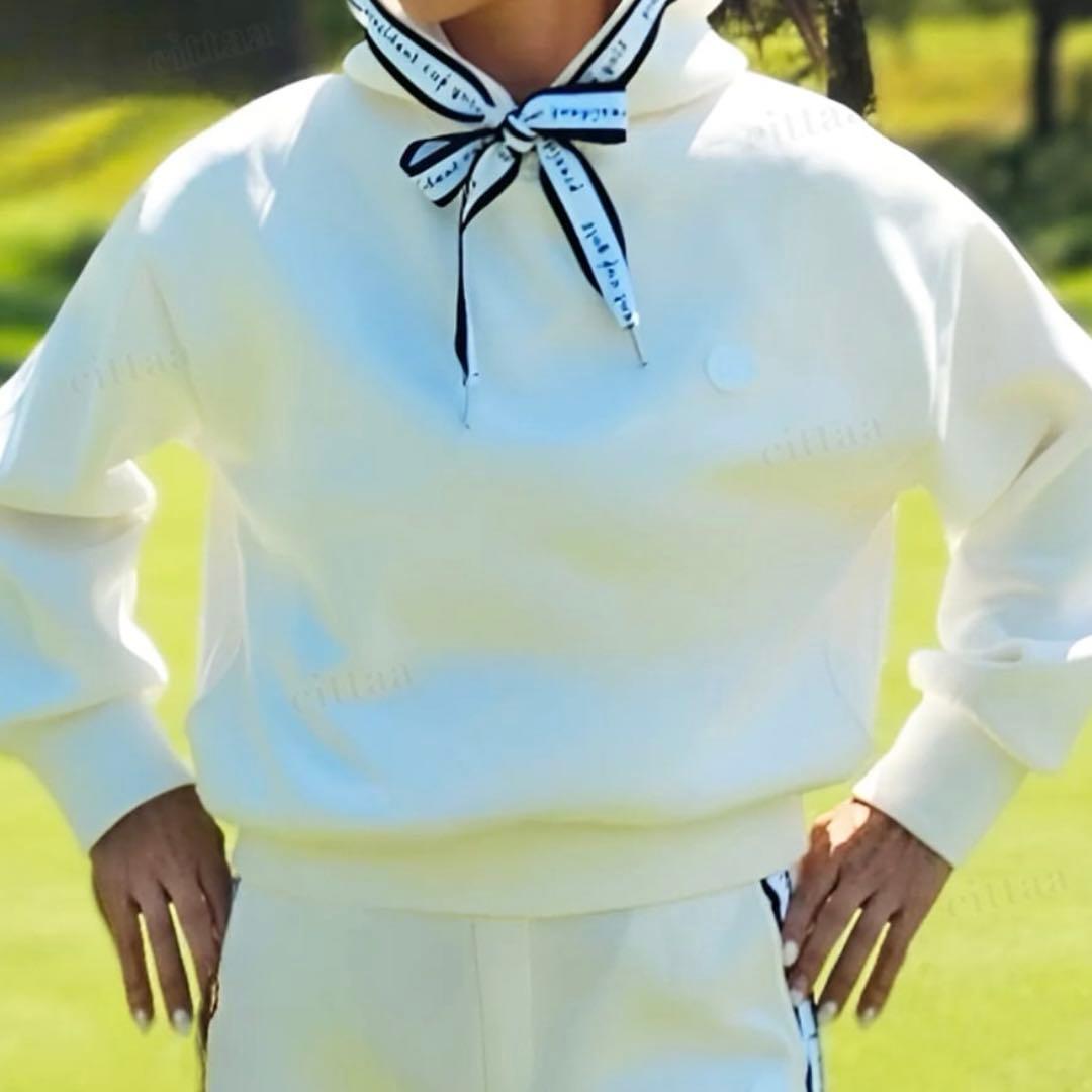 レディースゴルフウェアセットアップ　パーカーフリーサイズ／スカートLサイズ