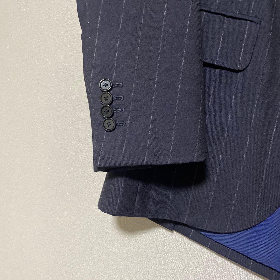 ネイビー ストライプ スーツ セット BEAMS F ジャケット スラックス