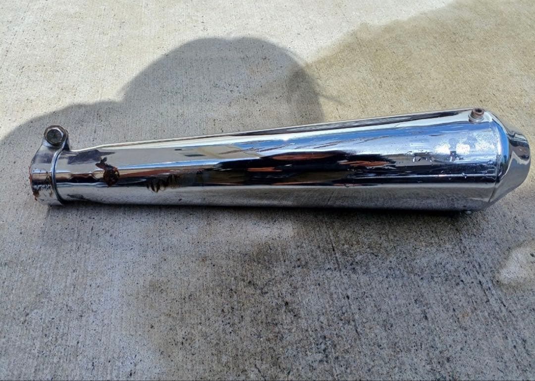 SR400 ショートメガホンマフラー　2% ペイトン　オフィシャル　カフェ　ボバ