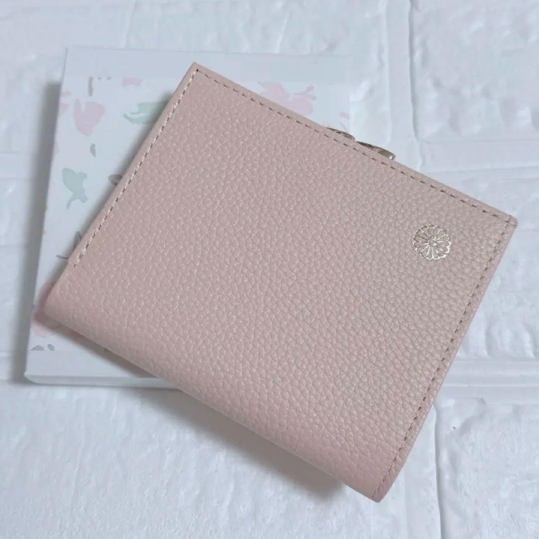 皇居限定 菊葉文化協会 がま口財布 ピンクベージュ