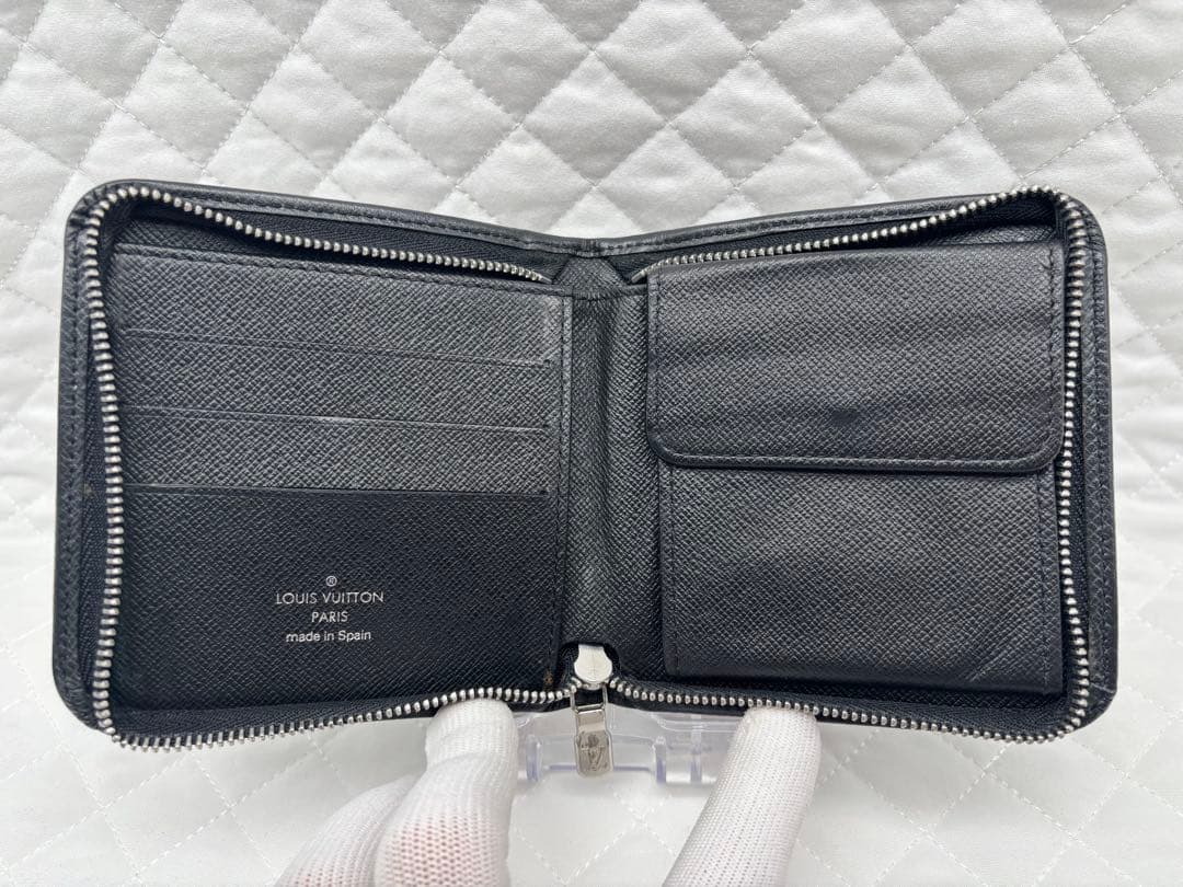 買取見積書有り　美品ルイヴィトン　ポルト・ビエ・モネ・ジップ　タイガ二つ折り財布