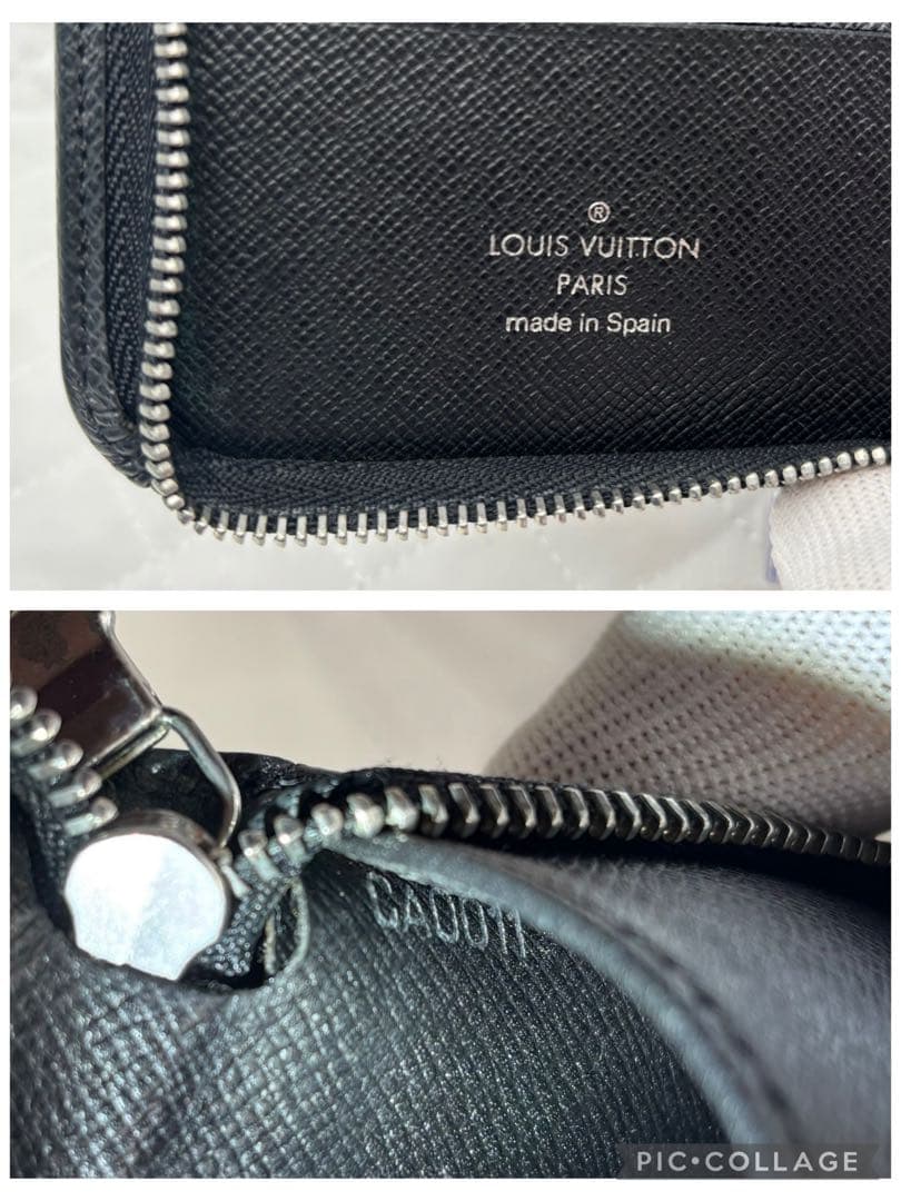 買取見積書有り　美品ルイヴィトン　ポルト・ビエ・モネ・ジップ　タイガ二つ折り財布