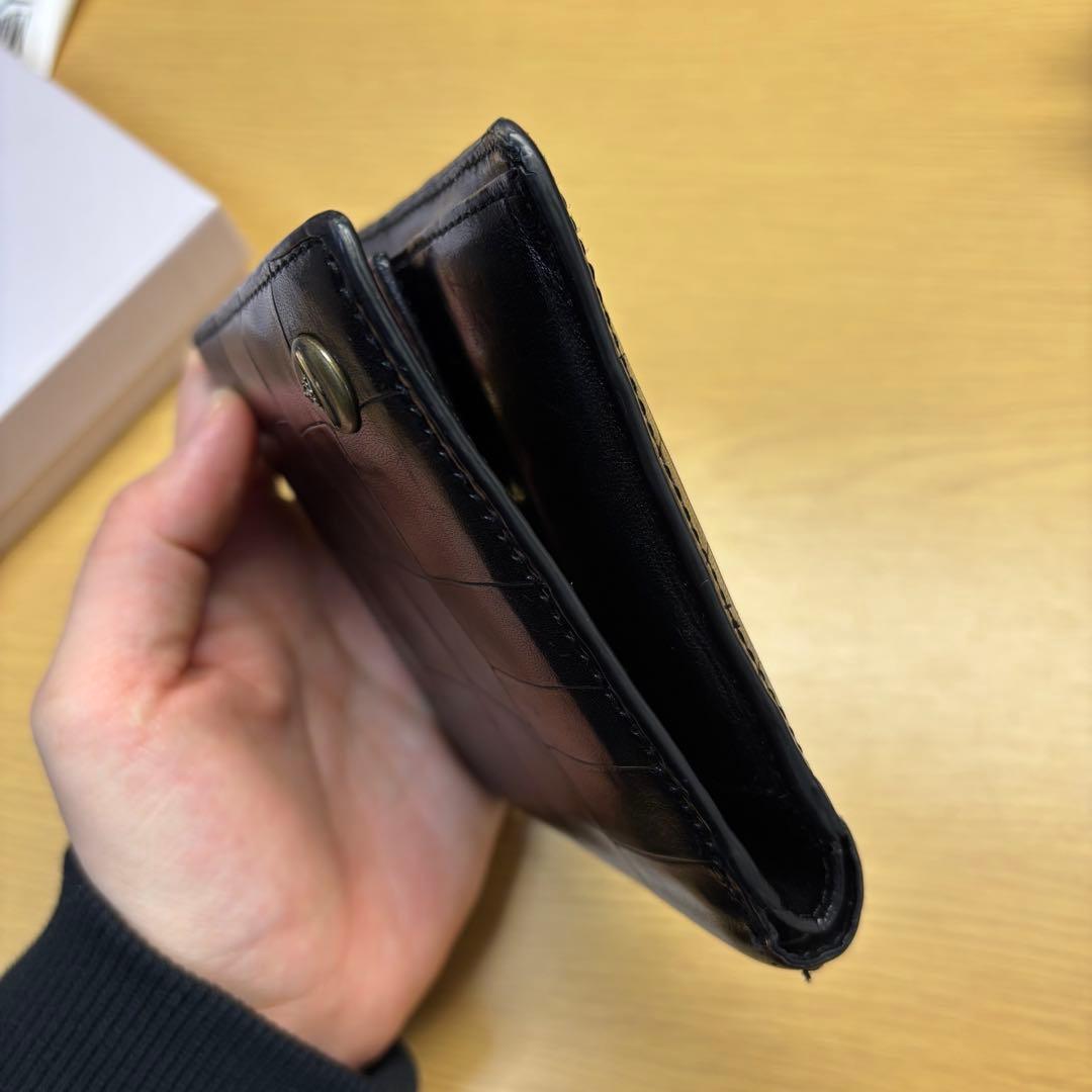 ヴィヴィアンウエストウッド クロコダイル型押し 二つ折り財布