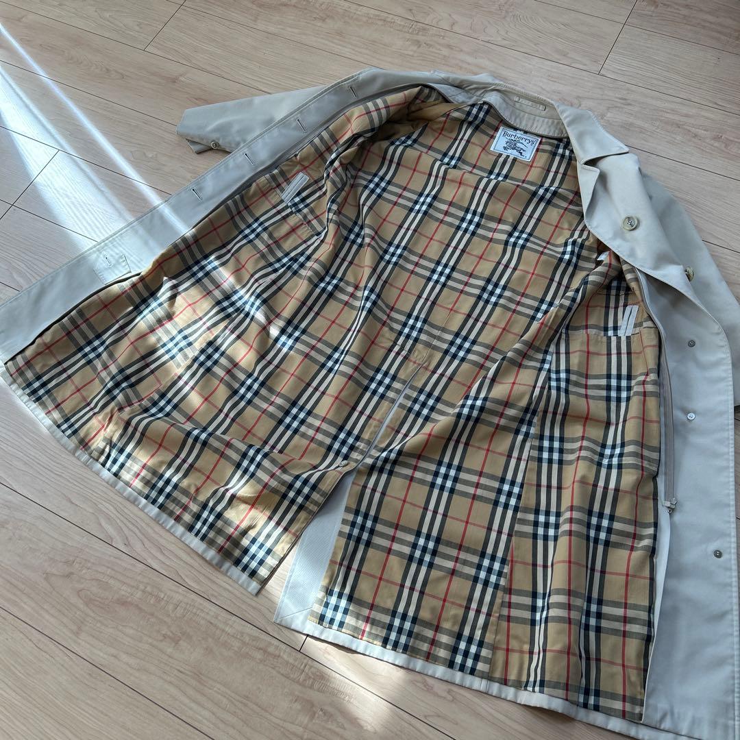 ビンテージ BURBERRY ライナー付き　ステンカラーコート　ベージュ