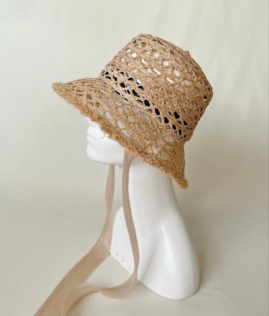 ☆オリエントミリナリー ラフィア透かし編みクロッシェハット☆