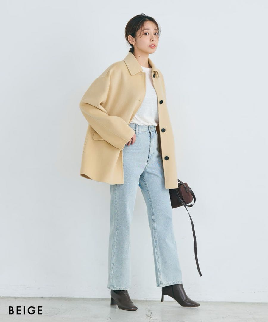 BASEMENT online リバーミドルコート ベージュ