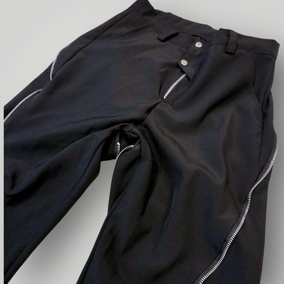 パンツ archive flare slacks zip design y2k mode