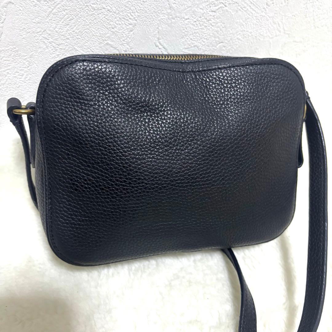 【美品】ローレンラルフローレン ショルダーバッグ ブラック レザー カメラバッグ