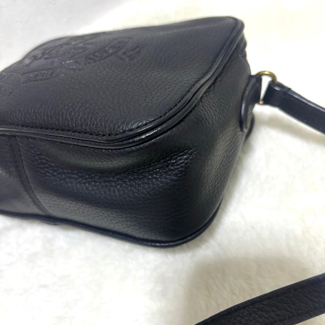 【美品】ローレンラルフローレン ショルダーバッグ ブラック レザー カメラバッグ