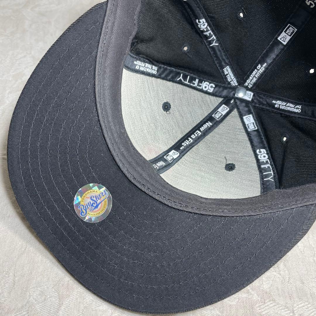 横浜ベイスターズ NEW ERA キャップ 旧ロゴ β ベータ 黒ｘ桃