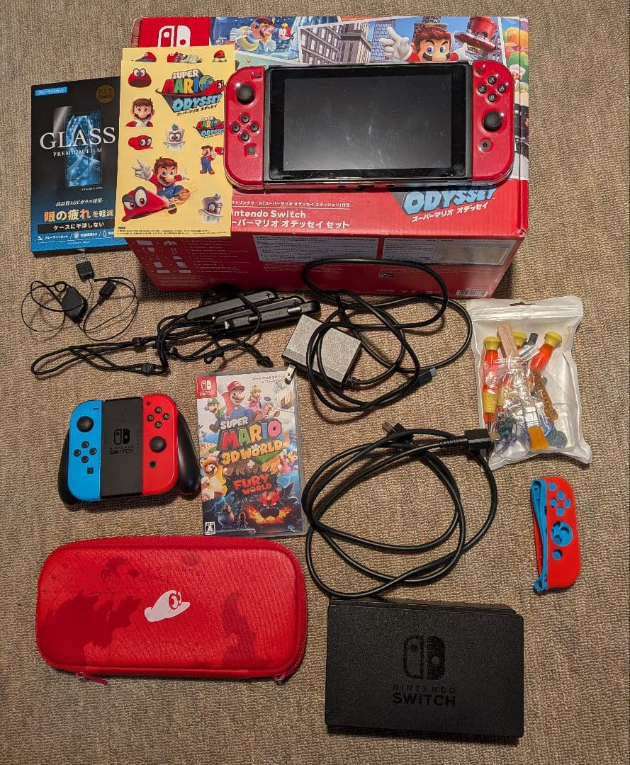ニンテンドー スイッチ スーパーマリオオデッセイ セット品 多数付属品付き★