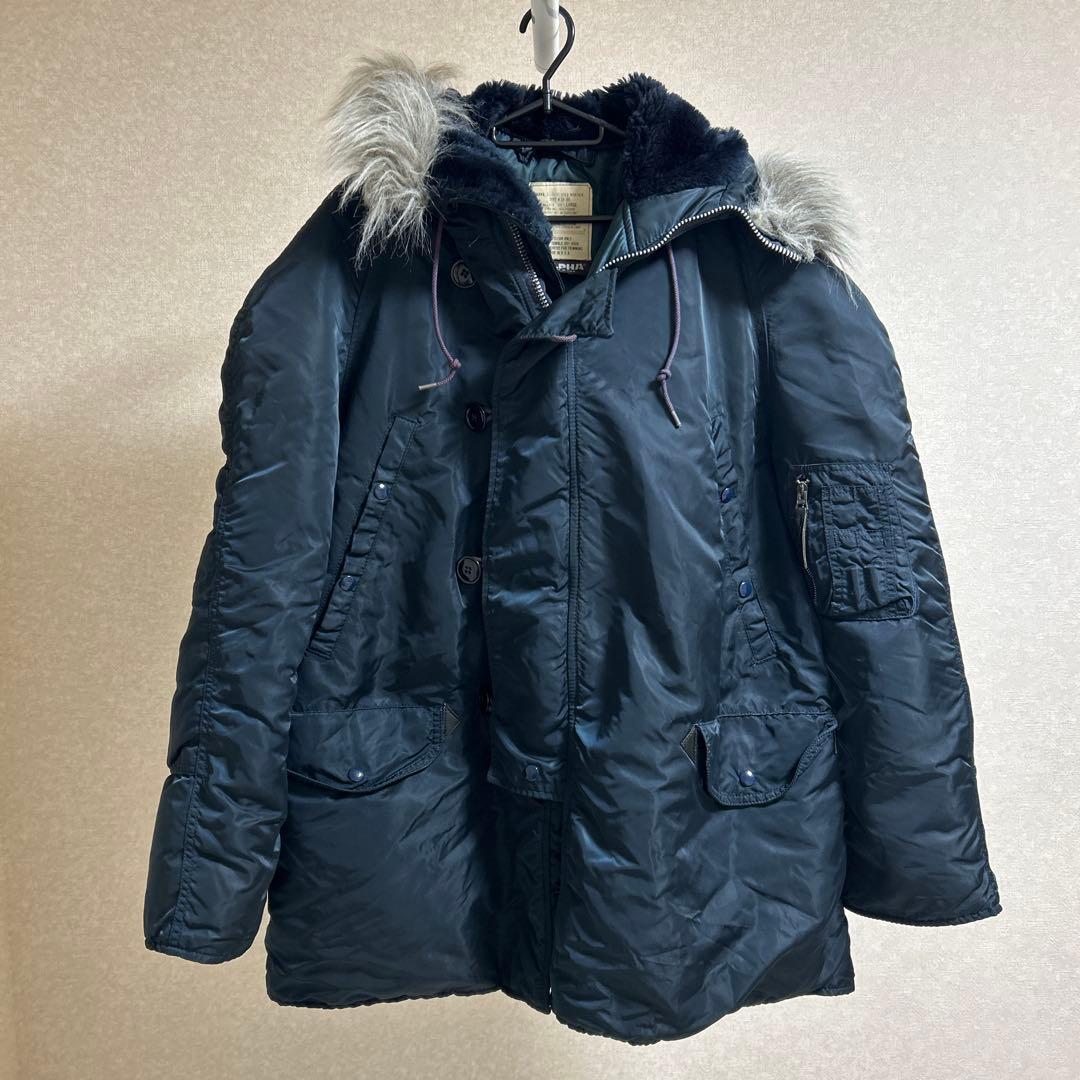 アルファALPHA N-3B 旧タグUSA製Iフライトジャケット L 80s