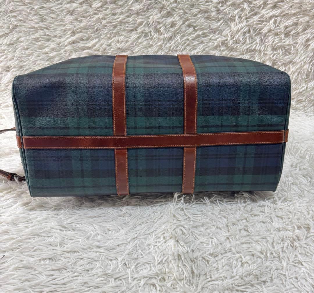 チェック柄ボストンバッグ