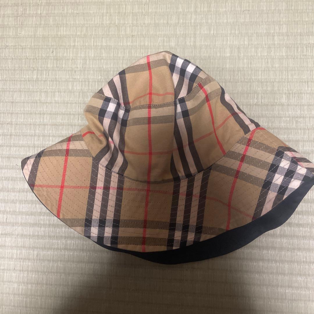 バケットハット チェック柄 ベージュ