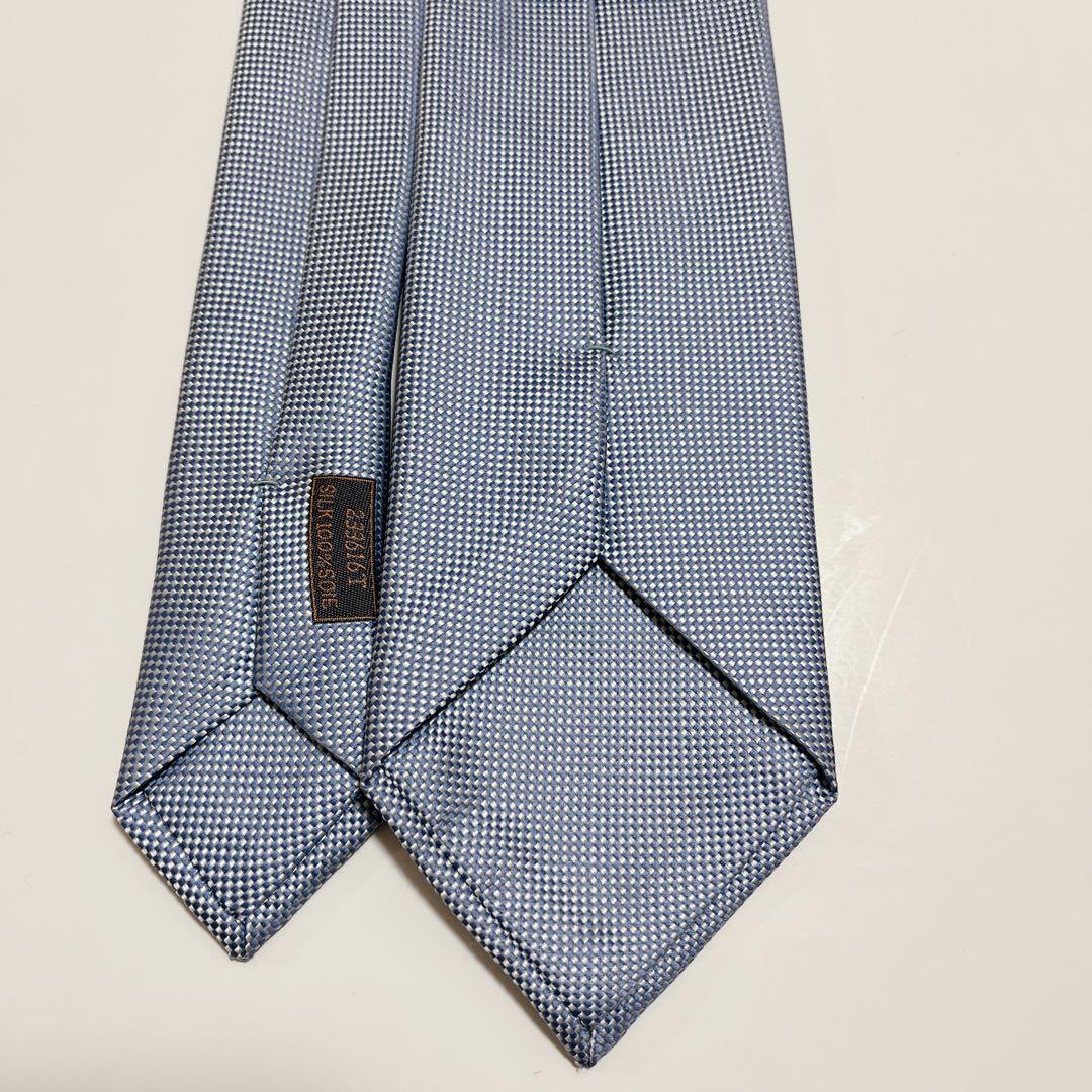 美品 エルメス ネクタイ ハイブランド ソリッドタイ 無地 光沢 希少 ビジネス