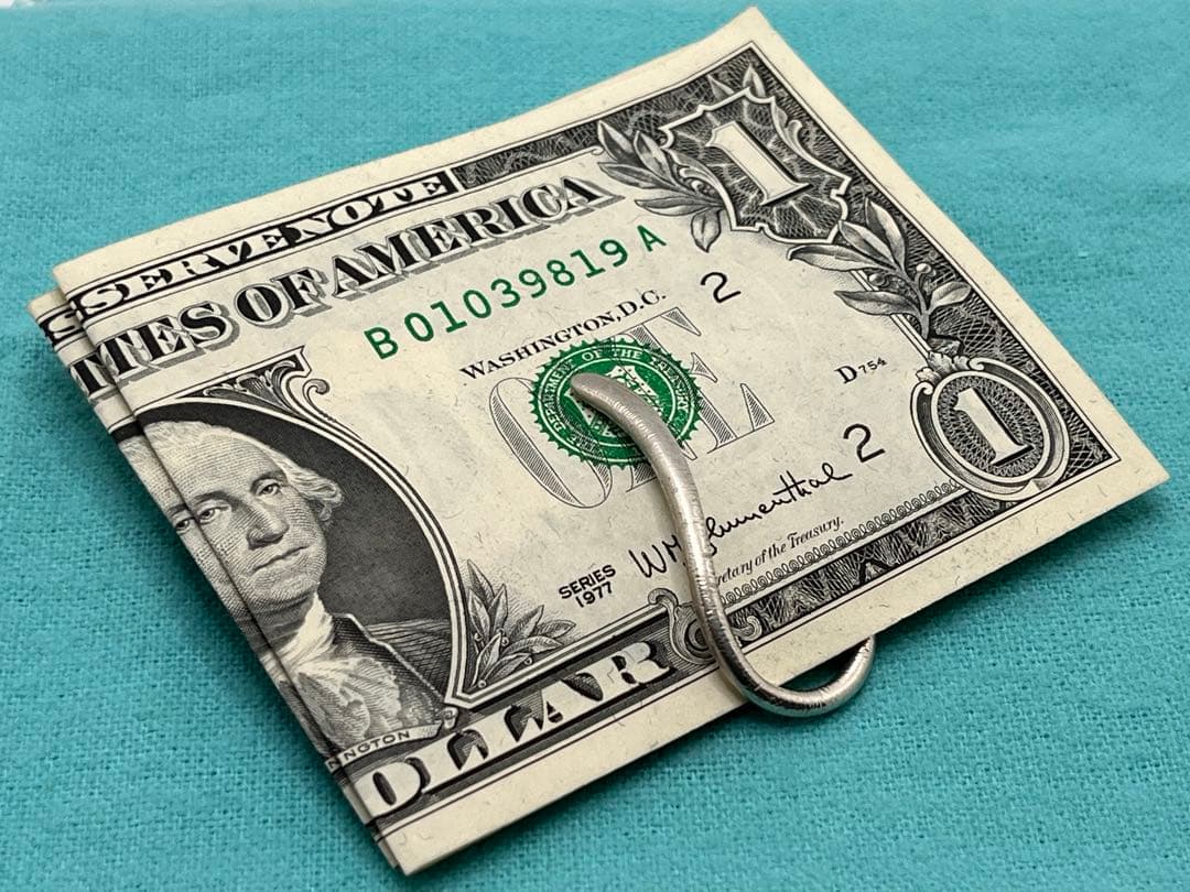 c385 希少　レア　ティファニー　ティアドロップ　マネークリップ　キーリング