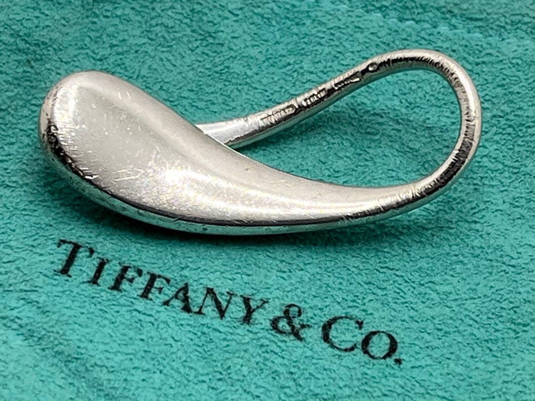 c385 希少　レア　ティファニー　ティアドロップ　マネークリップ　キーリング