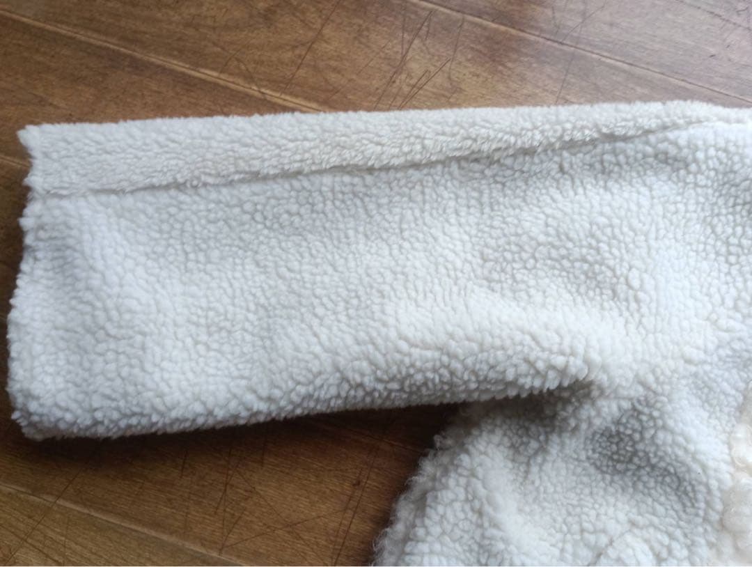 ジャケット・アウター cara reversible patchwork mouton coat