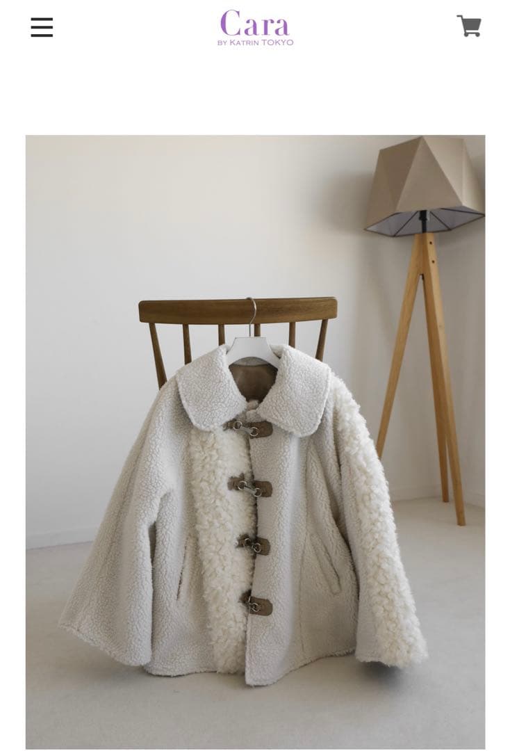 ジャケット・アウター cara reversible patchwork mouton coat