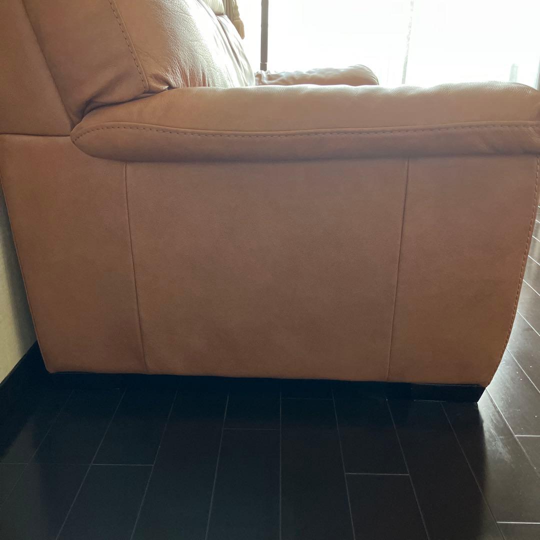 ニトリ　3人掛け　イタリア本革　ソファ