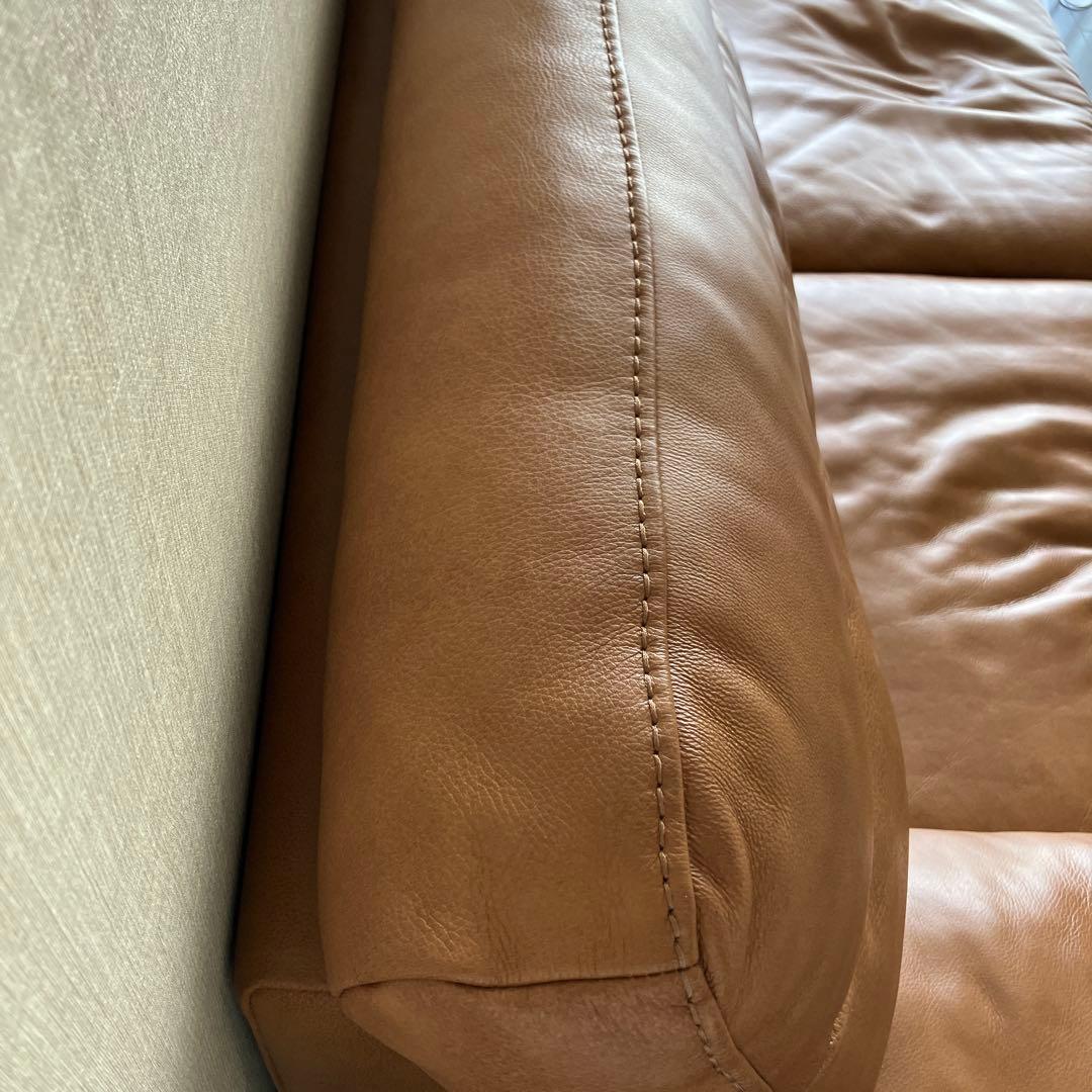 ニトリ　3人掛け　イタリア本革　ソファ