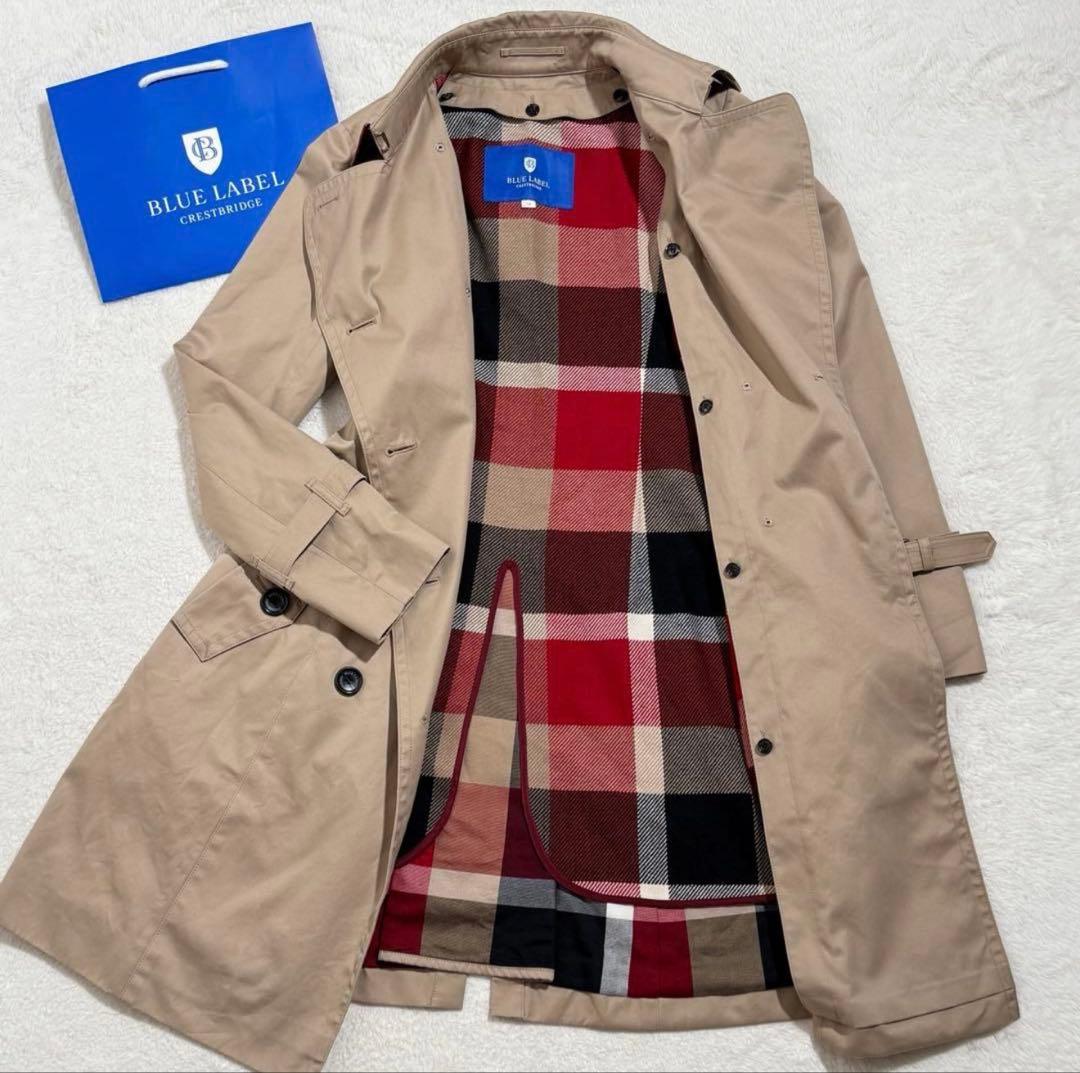 美品　ブルーレーベルクレストブリッジ たトレンチコート　ライナー付き