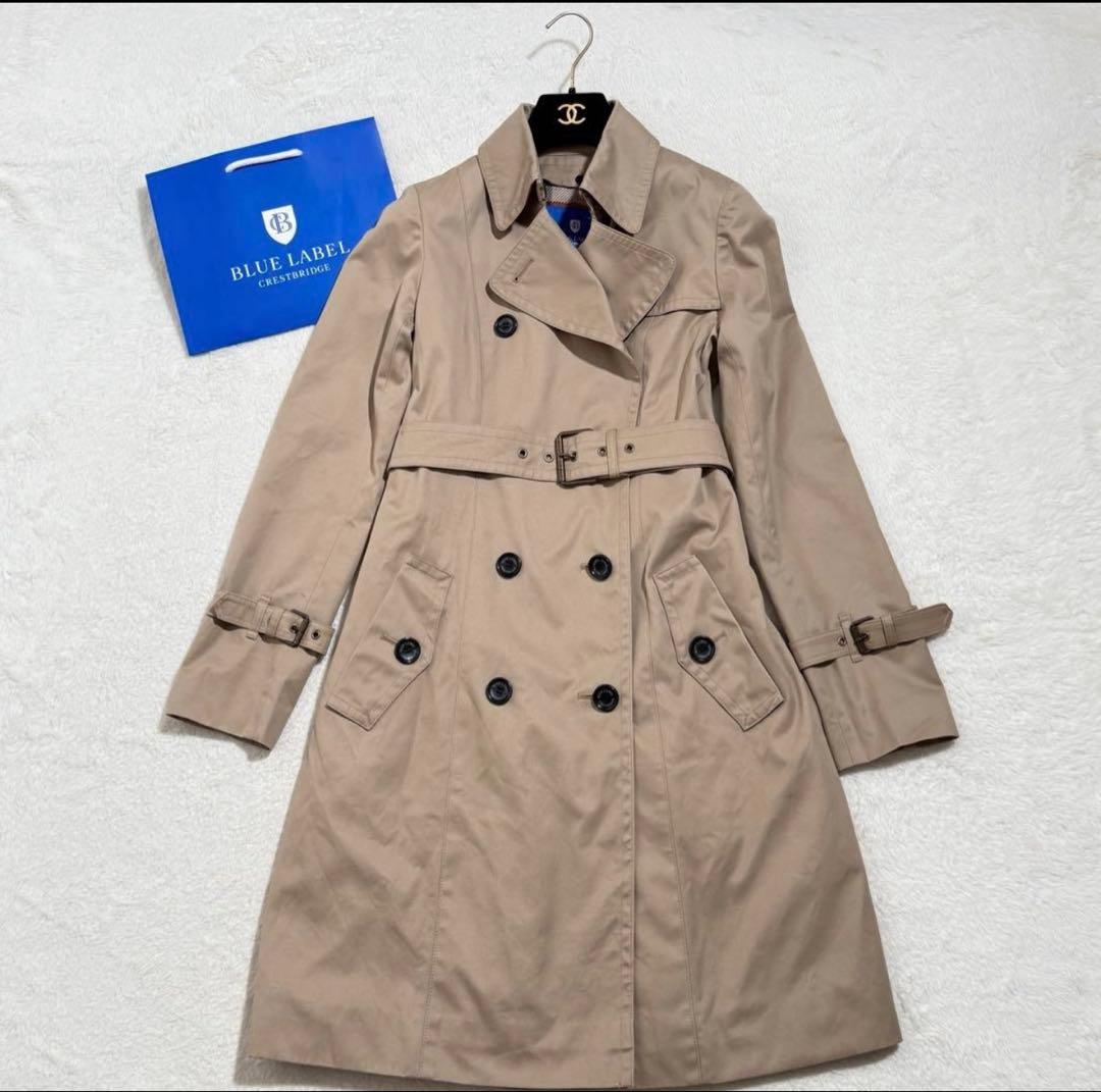 美品　ブルーレーベルクレストブリッジ たトレンチコート　ライナー付き