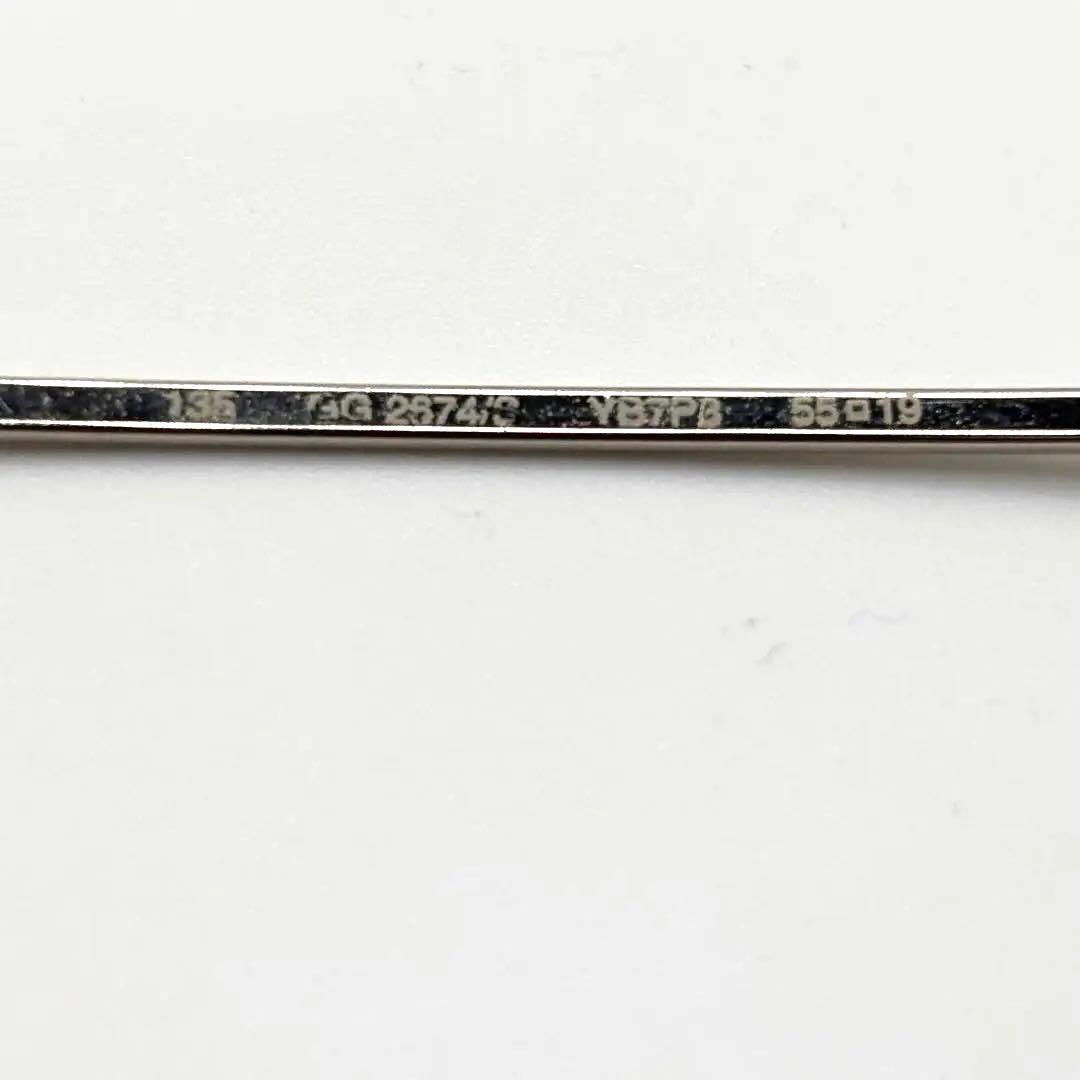 GUCCI グッチ ハーフリム サングラス シルバー レンズ ブルー