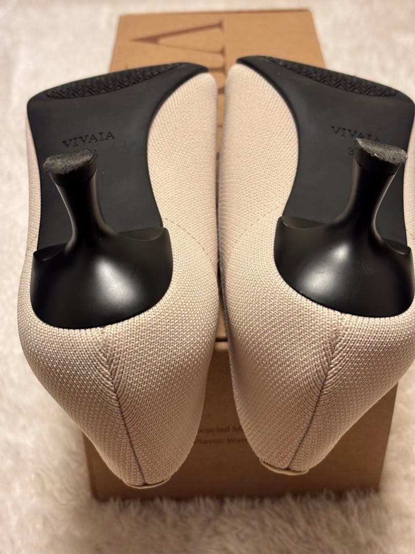 [Scarlett] ポインテッドトゥ キトゥンヒール パンプス　バイカラー36