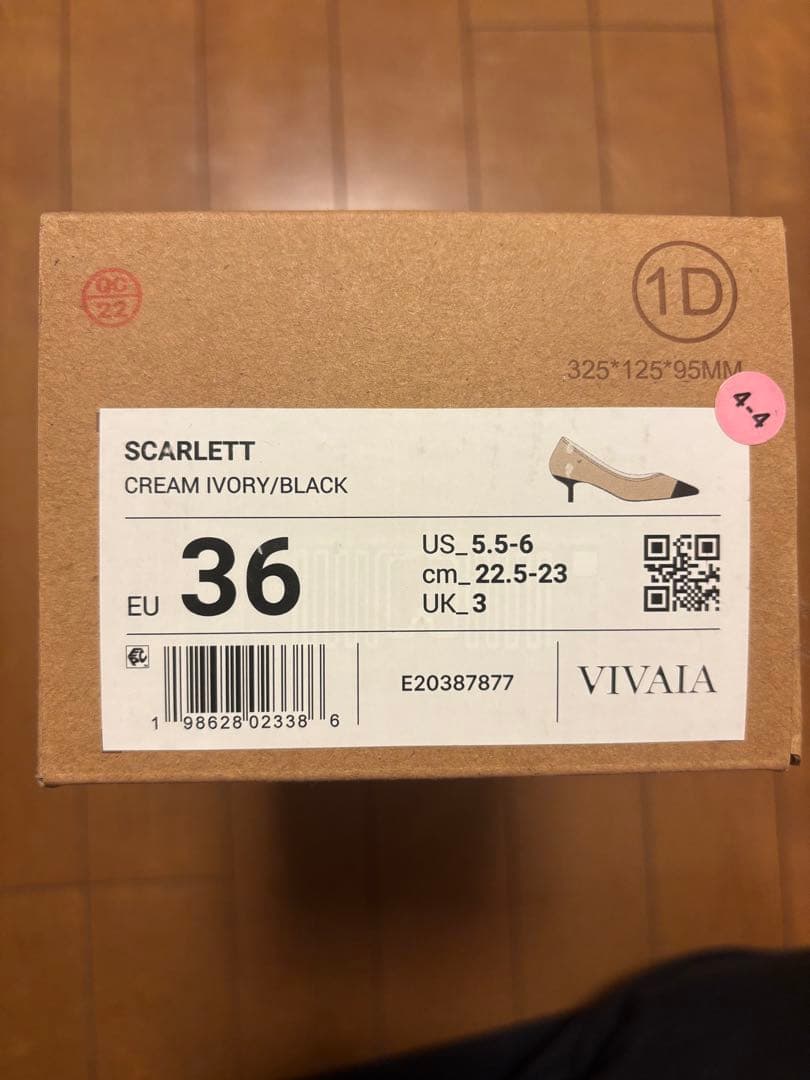 [Scarlett] ポインテッドトゥ キトゥンヒール パンプス　バイカラー36