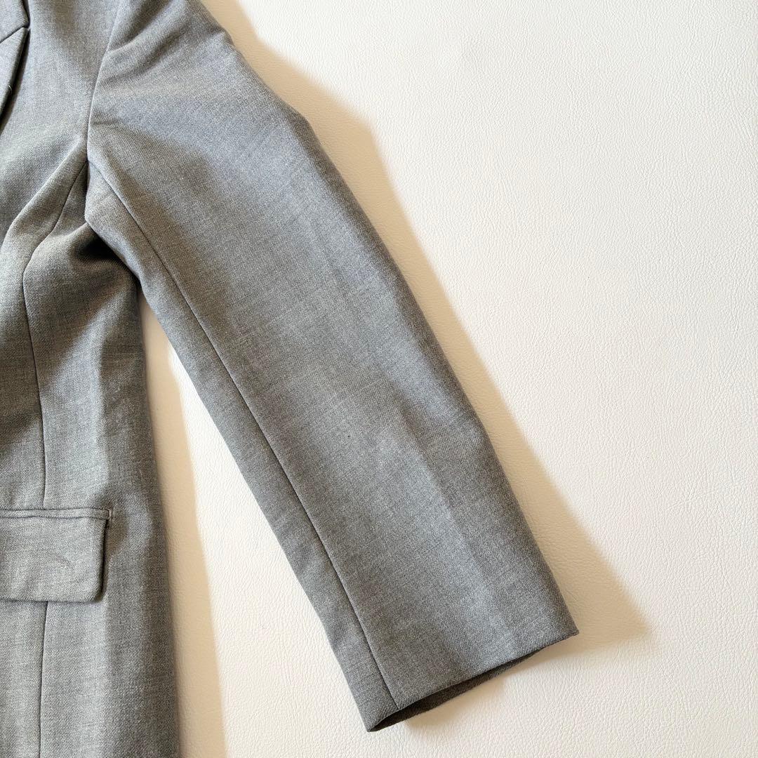 【状態良好】アンクレイヴ　ウール混ダブルテーラードジャケット　グレー